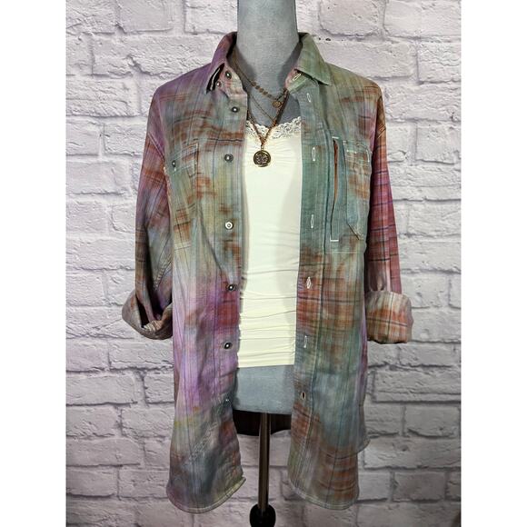 other Tops - Reworked/upcycled flannel shirt